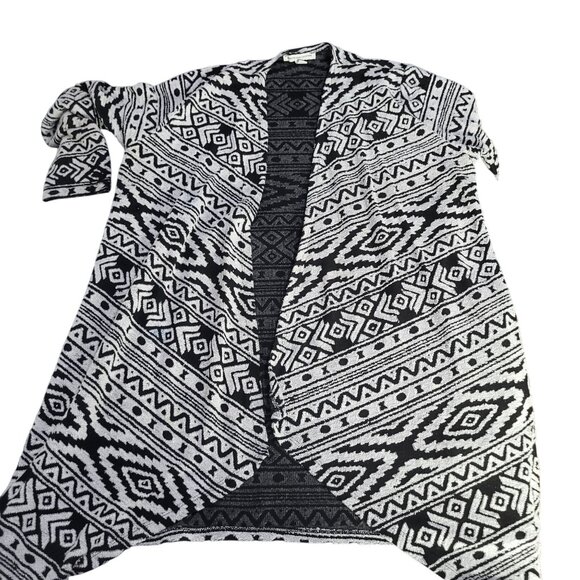 American Eagle Outfitters Women's Small Aztec Southwestern Cardigan Black White - Picture 1 of 10